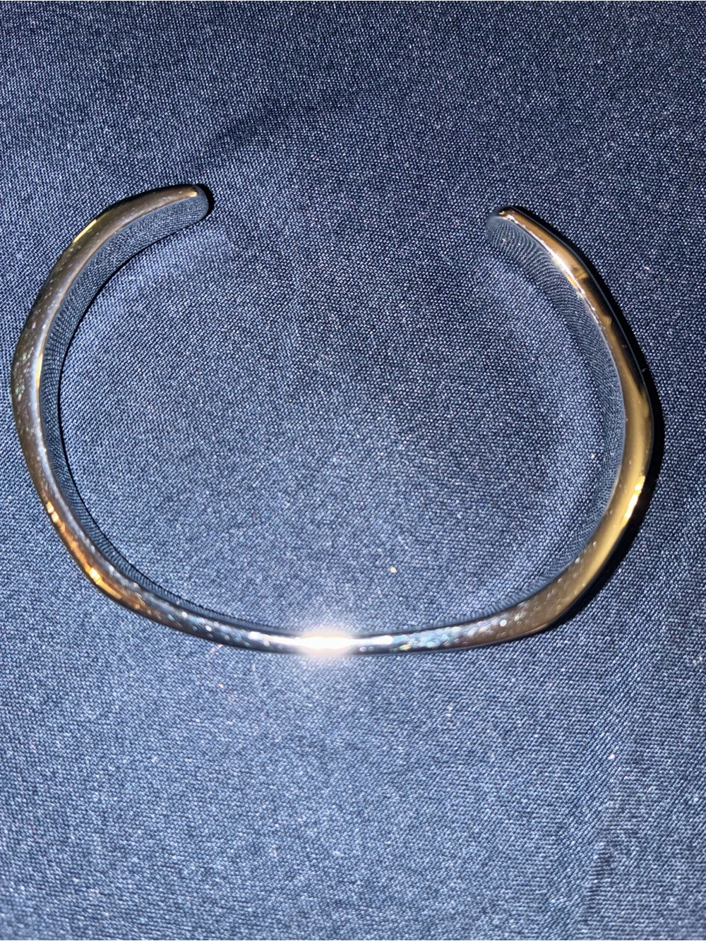 Rustic Cuff Polished Silver Open Cuff Bracelet
